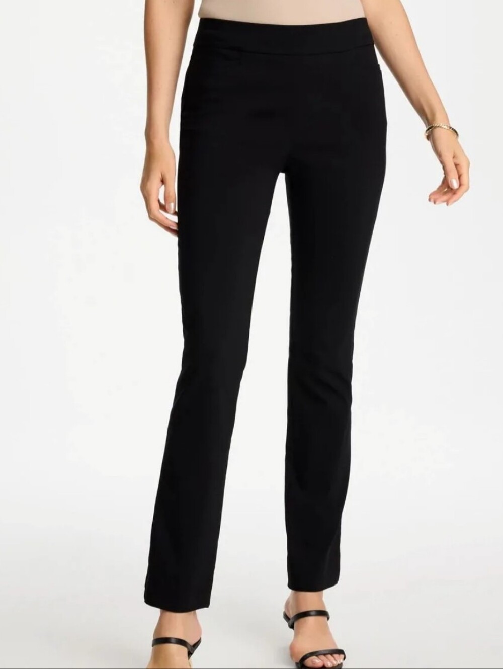 Chico's Classic Black Straight-Leg Pull On Pants